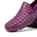 Marco_Di_Milano Remo: Luxury Purple Leather Loafers