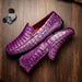 Marco_Di_Milano Remo: Luxury Purple Leather Loafers
