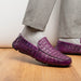 Marco_Di_Milano Remo: Luxury Purple Leather Loafers