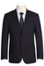 Renoir Black & Magenta Slim Fit Two-Button Suit with Mini Check Accents - USA Men's Outlet