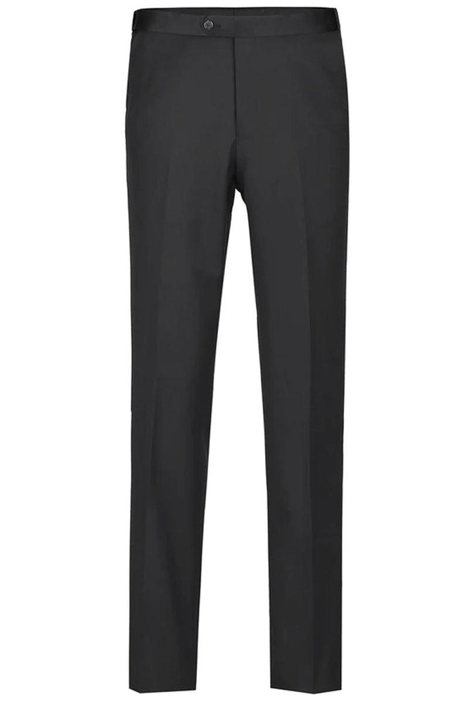 Renoir Black One-Button Tuxedo: Traditional, Classic Fit Peak - USA Men's Outlet