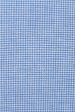 Renoir Blazer | Sky Blue Houndstooth Linen & Cotton Classic Sport Coat | 46S (Close Out) - USA Men's Outlet