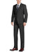 Renoir Classic Fit Wool Suit with Optional Vest - Men's Black - USA Men's Outlet