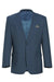 Renoir Men's 2-Button Wool Steel Blue Windowpane Sport Coat Blazer - Classic Fit - USA Men's Outlet