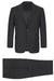 Renoir Men's Basic 2-Button Slim-Fit Suit w/ Optional Vest in Black - USA Men's Outlet