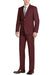 Renoir Men's Burgundy Slim Fit 2-Btn Suit w/Vest Option - USA Men's Outlet