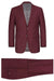 "Renoir Men's Burgundy Suit: Classic Fit 2-Btn w/Optional Vest" - USA Men's Outlet