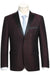 Renoir Men's Burgundy Two-Button Paisley Tuxedo Blazer - Peak Lapel - USA Men's Outlet