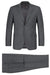 Renoir Men's Charcoal Grey Two-Button Classic Fit Suit w/ Optional Vest - USA Men's Outlet