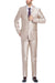 Renoir Men's Classic Fit Suit & Optional Vest in Champagne Tan Sharkskin - USA Men's Outlet