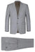 Renoir Men's Classic Wool Suit with Optional Vest - Light Grey - USA Men's Outlet