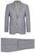 Renoir Men's Light Grey Two-Button Slim-Fit Hack Pocket Suit - USA Men's Outlet