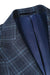 Renoir Men's Luxurious Slim-Fit Windowpane Plaid Two-Button Summer Suit - USA Men's Outlet