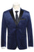 "Renoir Men's Navy Velvet Peak-Lapel Tuxedo Blazer" - USA Men's Outlet