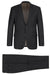 Renoir Men's Slim-Fit 2 Button Wool Suit with Option Vest in Black - USA Men's Outlet