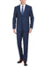 Renoir Men's Slim-Fit Two-Button 2-Piece Suit in Indigo Blue Windowpane Plaid - USA Men's Outlet