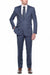 "Renoir Men's Slim-Fit Two-Button Suit in Midnight Blue Birdseye" - USA Men's Outlet