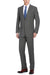 Renoir Men's Two-Button Classic Fit Grey Windowpane Suit - USA Men's Outlet