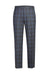 Renoir Men's Wool 2-Button Classic Vested Suit in Grey-Blue Windowpane Plaid - USA Men's Outlet