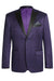 Renoir Mens Paisley Prom Blazer: Two-Button Peak Lapel in Plum - USA Men's Outlet