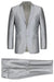 "Renoir Mens Silver Grey Sharkskin Slim Fit Suit w/ Optional Vest" - USA Men's Outlet