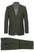 Renoir Olive Green Two-Button Slim-Fit Suit, Optional Vest | Last Chance 44L - USA Men's Outlet