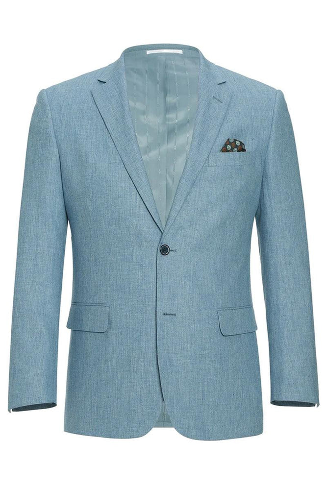 Renoir Slim Fit Sky Blue Suit & Optional Vest - USA Men's Outlet