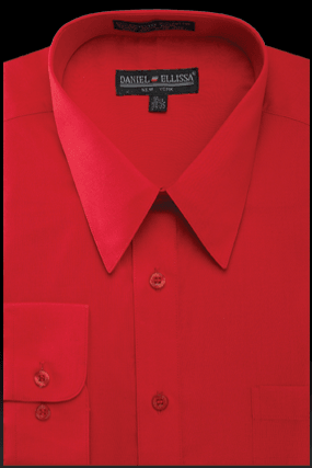 Revised Product Title: Daniel Ellissa Men's Regular Fit Red Dress Shirt - USA Men's Outlet