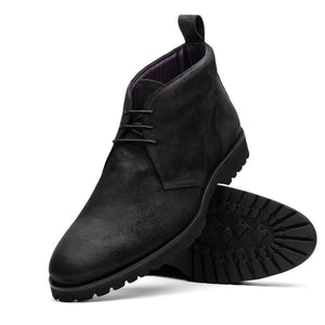 Zelli Rezza Italian Suede Chukka Boot in Black with Vibram Sole