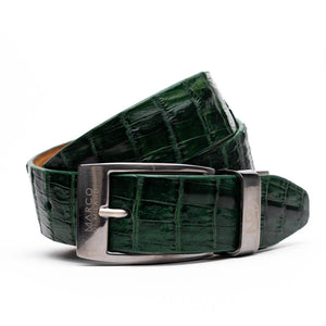 Marco Di Milano Riccardo Belt Forest Green Leather Shoe