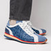 Zelli Ripi Hand Woven Sueded Calfskin Luxury Sneakers in Blue