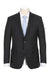 Rivelino Black Wool Half Canvas Designer Suit: Classic Fit Two Button - USA Men's Outlet