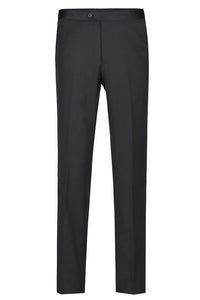 "Claude" Black 2-Button Notch Wool Tuxedo (2-Piece Set)