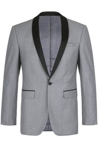 "Paris" Grey 1-Button Shawl Tuxedo (2-Piece Set)