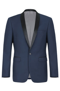 "Paris" Navy 1-Button Shawl Tuxedo (2-Piece Set)