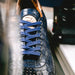 Zelli Rocco Hand-Burnished Crocodile Embossed Sneakers in Navy