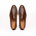 Zelli Roma Genuine Caiman Crocodile Penny Loafers in Cognac