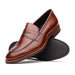 Zelli Roma Hand-Burnished Calfskin Penny Loafers in Cognac