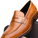 Zelli Roma Hand-Burnished Calfskin Penny Loafers in Camel