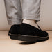 Zelli Roma Versatile Italian Suede Penny Loafers in Black