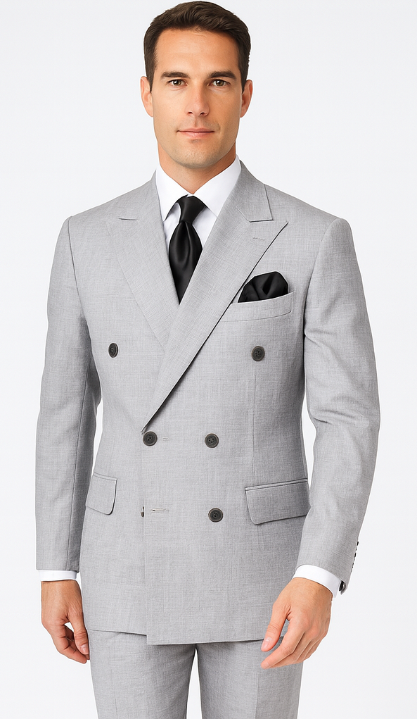 Rossi Man ARTHUR RM2305 Double-Breasted Suit –  Men’s Formalwear