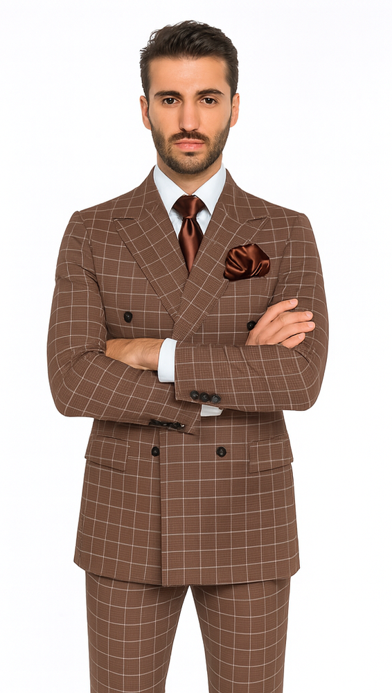 Rossi Man ARTHUR RM2317 Double-Breasted Suit – Men’s Formalwear