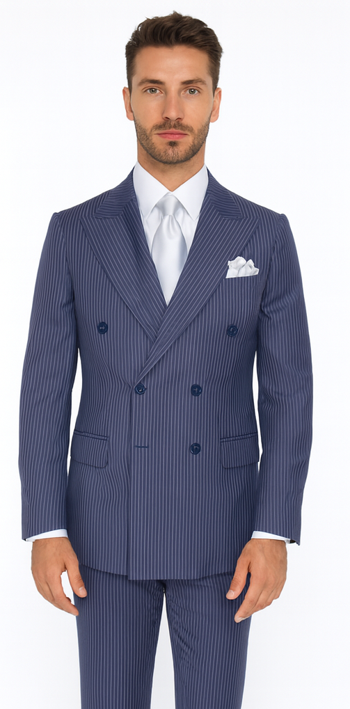 Rossi Man ARTHUR RM2319 Double-Breasted Suit – Men’s Formalwear