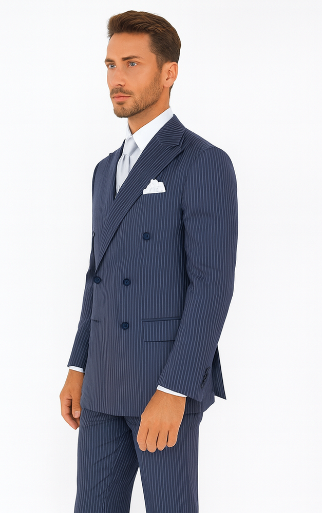 Rossi Man ARTHUR RM2319 Double-Breasted Suit – Men’s Formalwear