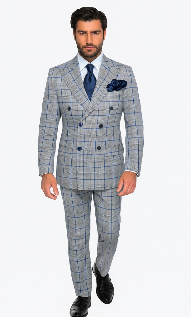 Rossi Man ARTHUR RM2322 Double-Breasted Suit – Classic Men’s Formal