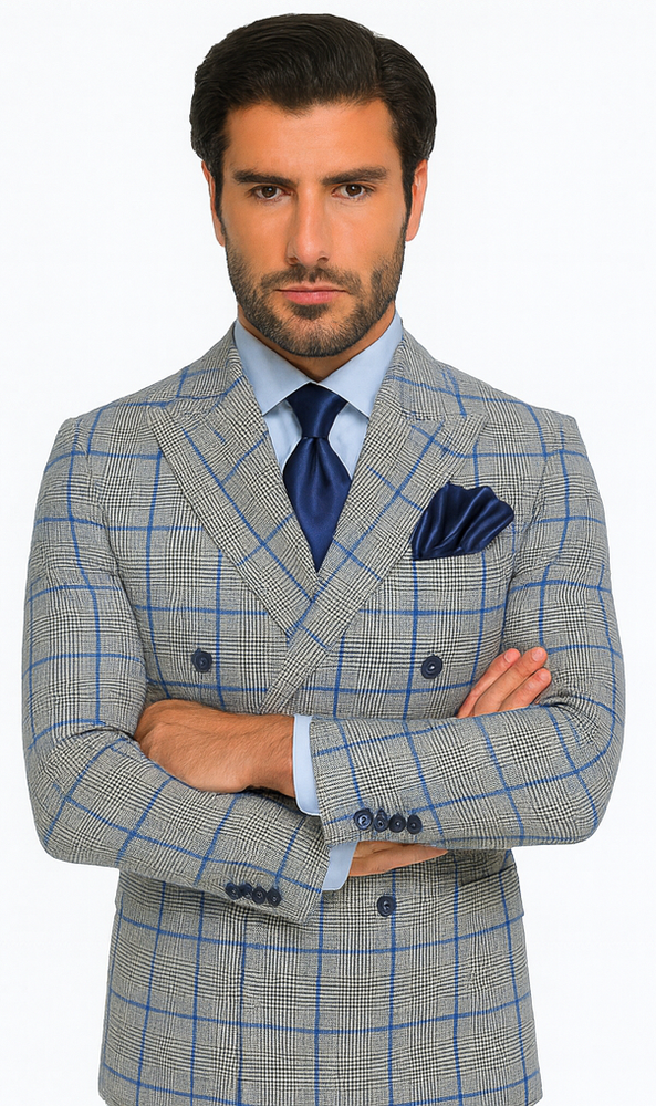 Rossi Man ARTHUR RM2322 Double-Breasted Suit – Classic Men’s Formal