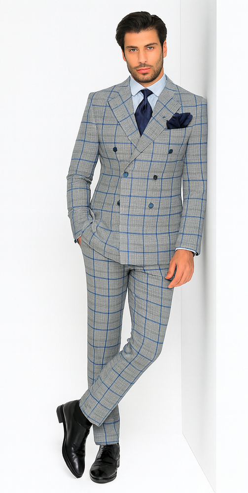 Rossi Man ARTHUR RM2322 Double-Breasted Suit – Classic Men’s Formal