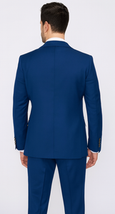 Rossi Man BOND RM1780 Slim Fit 3-Piece Royal Blue Suit – Men’s Formalwear