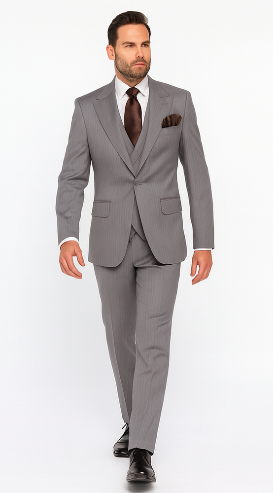 Rossi Man BOND RM1781 Slim Fit 3-Piece Suit – Modern Formalwear for Men