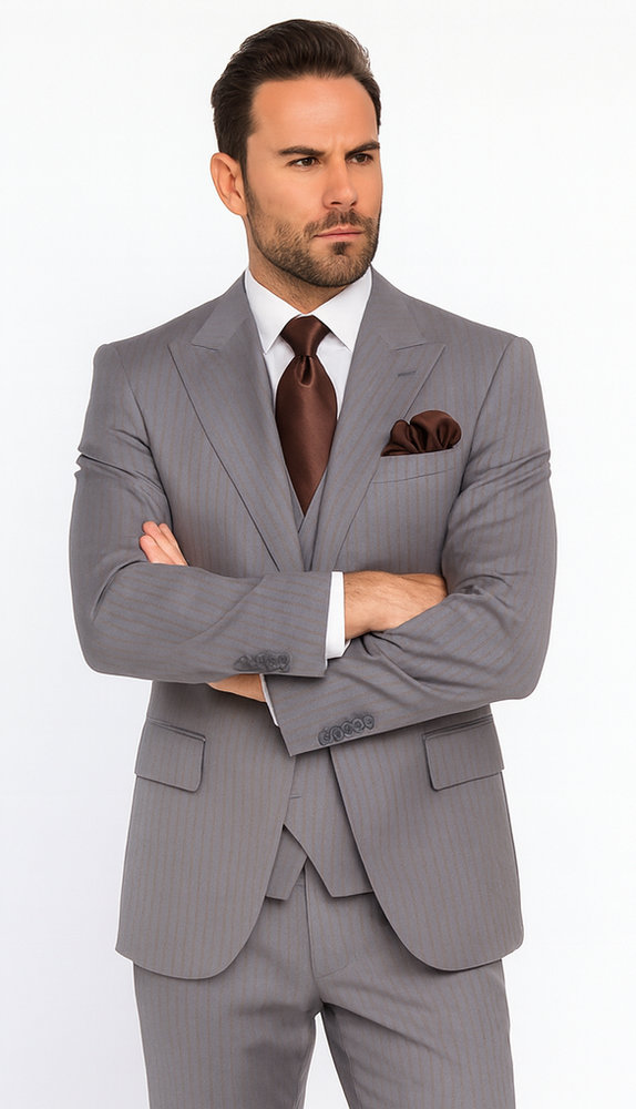 Rossi Man BOND RM1781 Slim Fit 3-Piece Suit – Modern Formalwear for Men